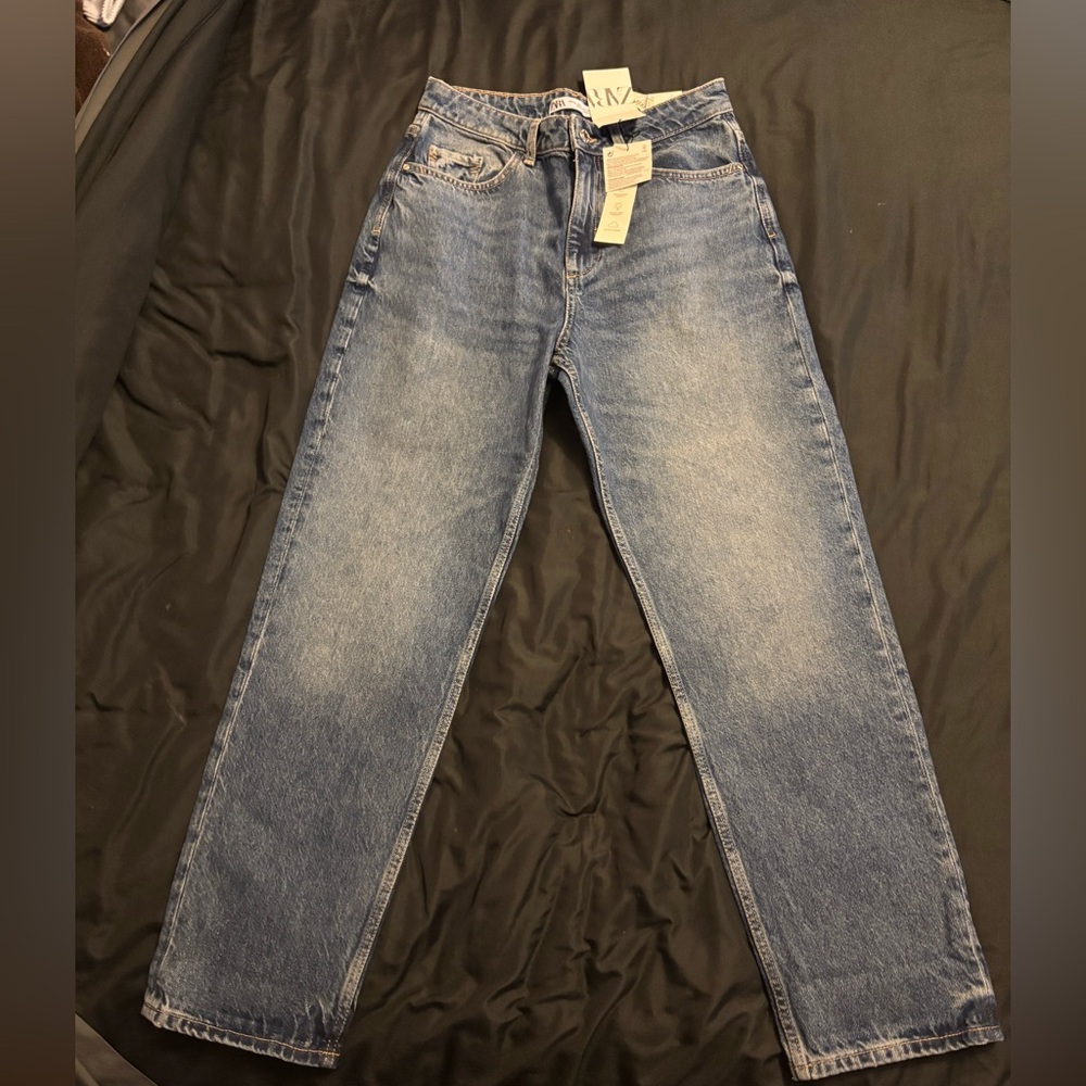 NWT ZARA RELAX FIT LOW RISE STRAIGHT LEG